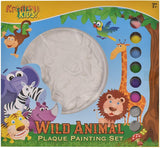 Kreative Kids Kid's Wild Animals Plaster Plaque Painting Craft Set