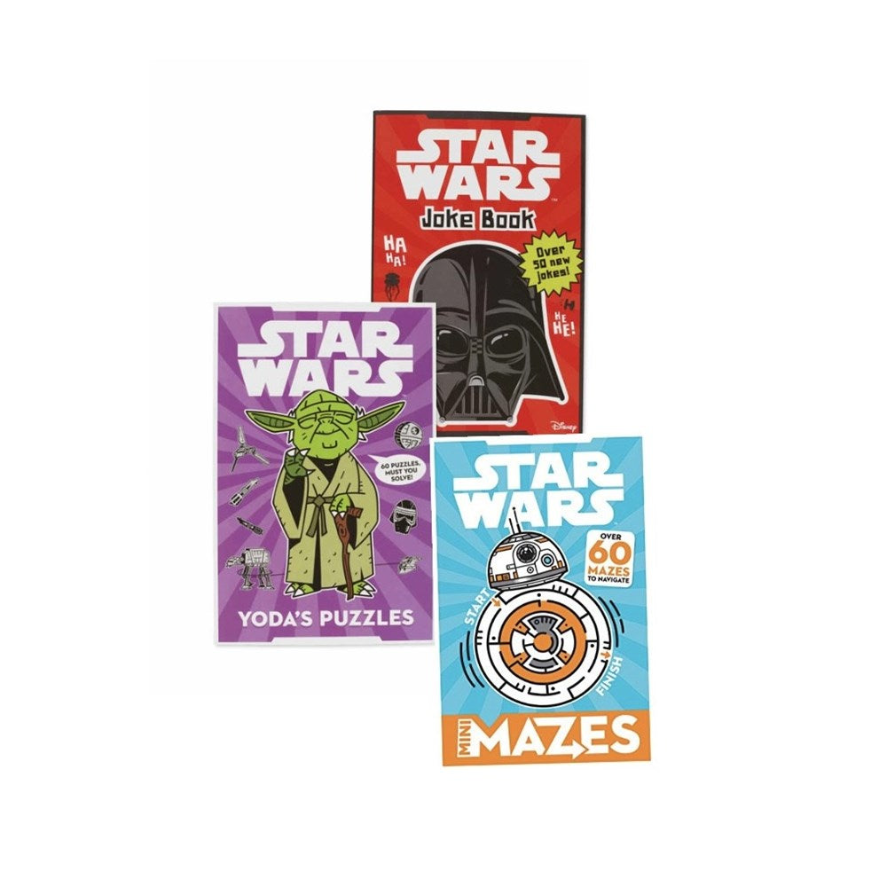 Star Wars: Yoda's Puzzles; Joke Book; Mini Mazes - 3 Books Collection